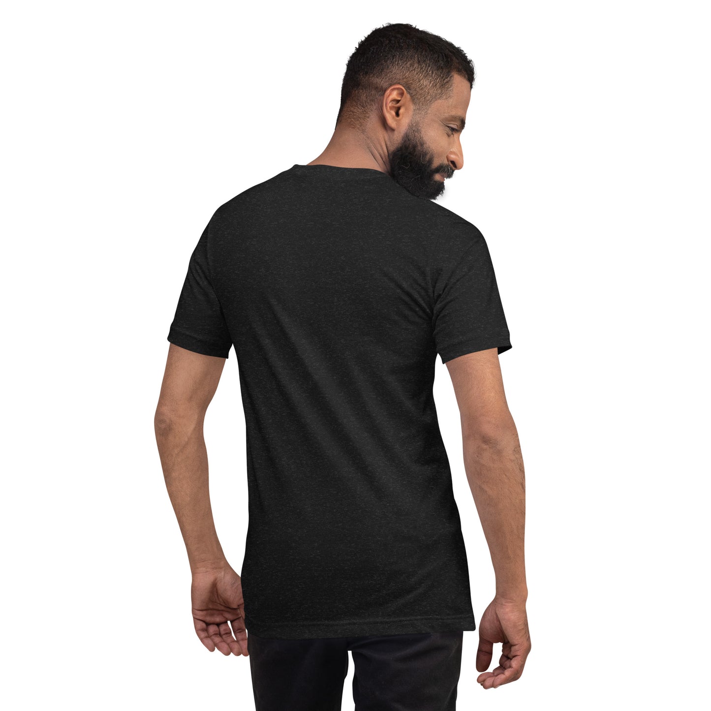 Riverside Woodworks logo t-shirt shown from rear angle